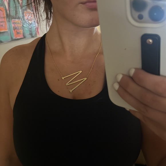 gold letter necklace!! - Picture 1 of 4